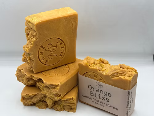Orange Bliss Face And Body Goat Milk Soap Bar| Facial Skincare