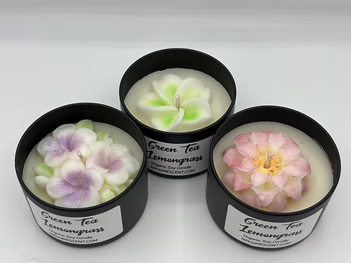Green Tea and Lemongrass Organic Soy Candle