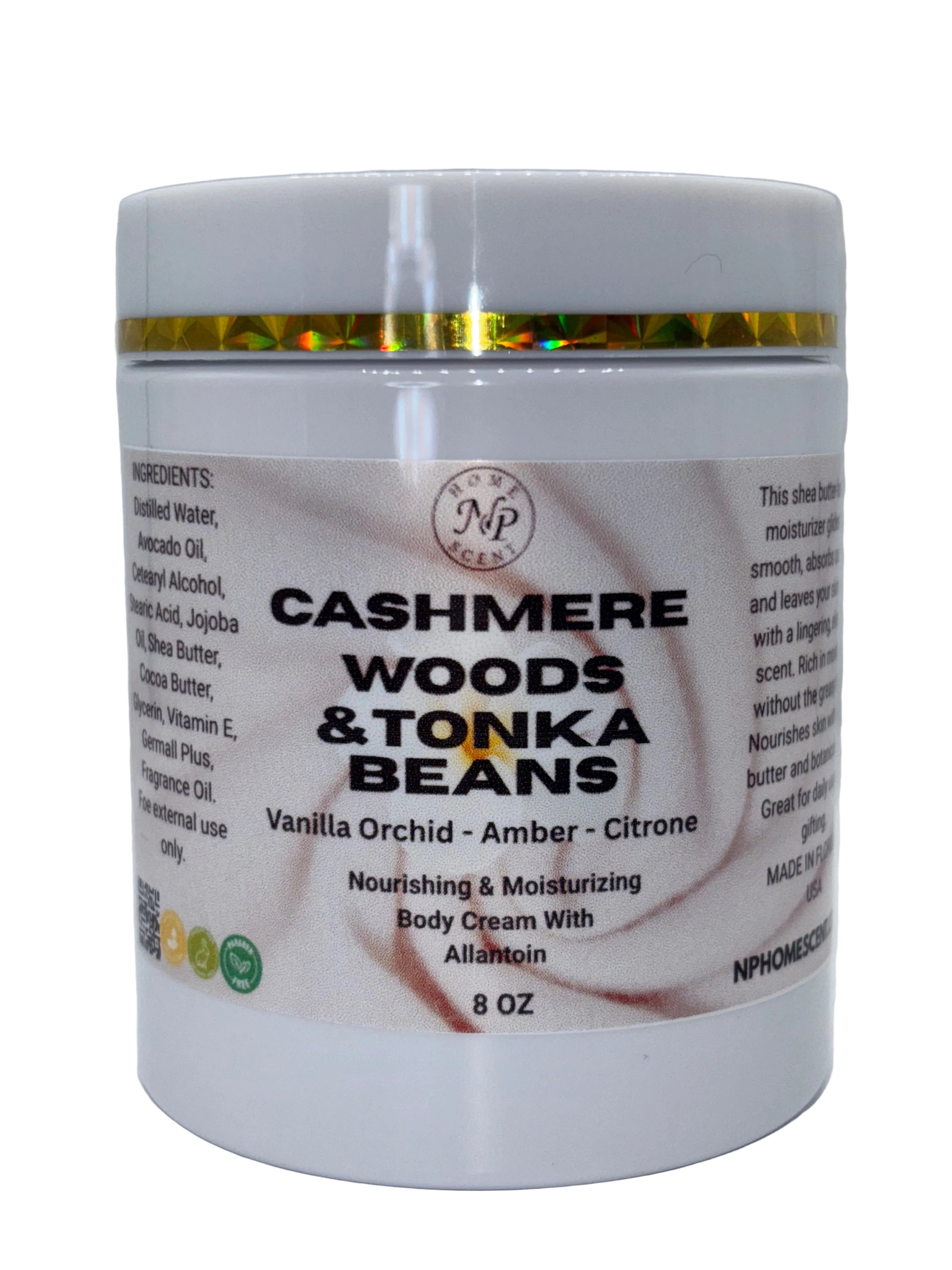Cashmere Woods & Tonka Beans Body Cream With Allantoin