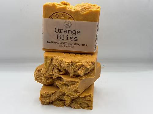 Orange Bliss Face And Body Goat Milk Soap Bar| Facial Skincare