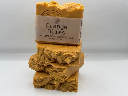Orange Bliss Face And Body Goat Milk Soap Bar| Facial Skincare