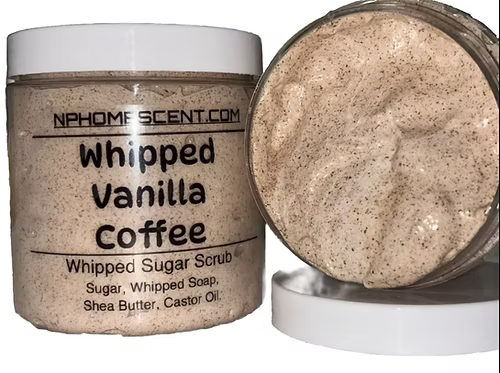 Whipped Vanilla Coffee Handmade Whipped Sugar Scrub 6 Oz