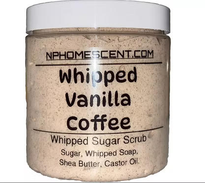Whipped Vanilla Coffee Handmade Whipped Sugar Scrub 6 Oz