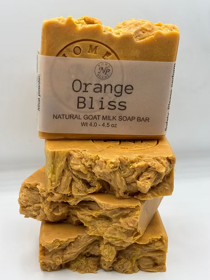 Orange Bliss Face And Body Goat Milk Soap Bar| Facial Skincare