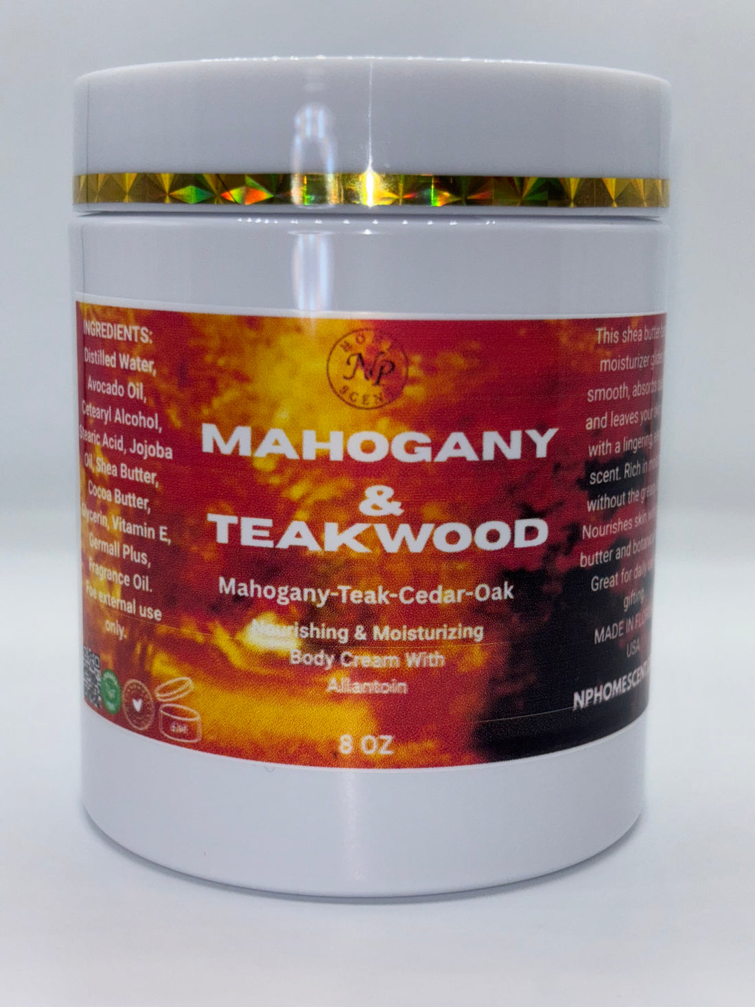 Mahogany &amp;Teakwood Body Cream With Allantoin