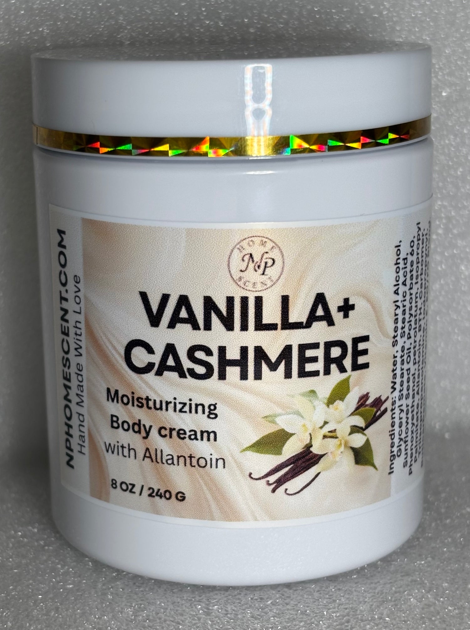 Vanilla +Cashmere Moisturizing Body Cream With Allantoin