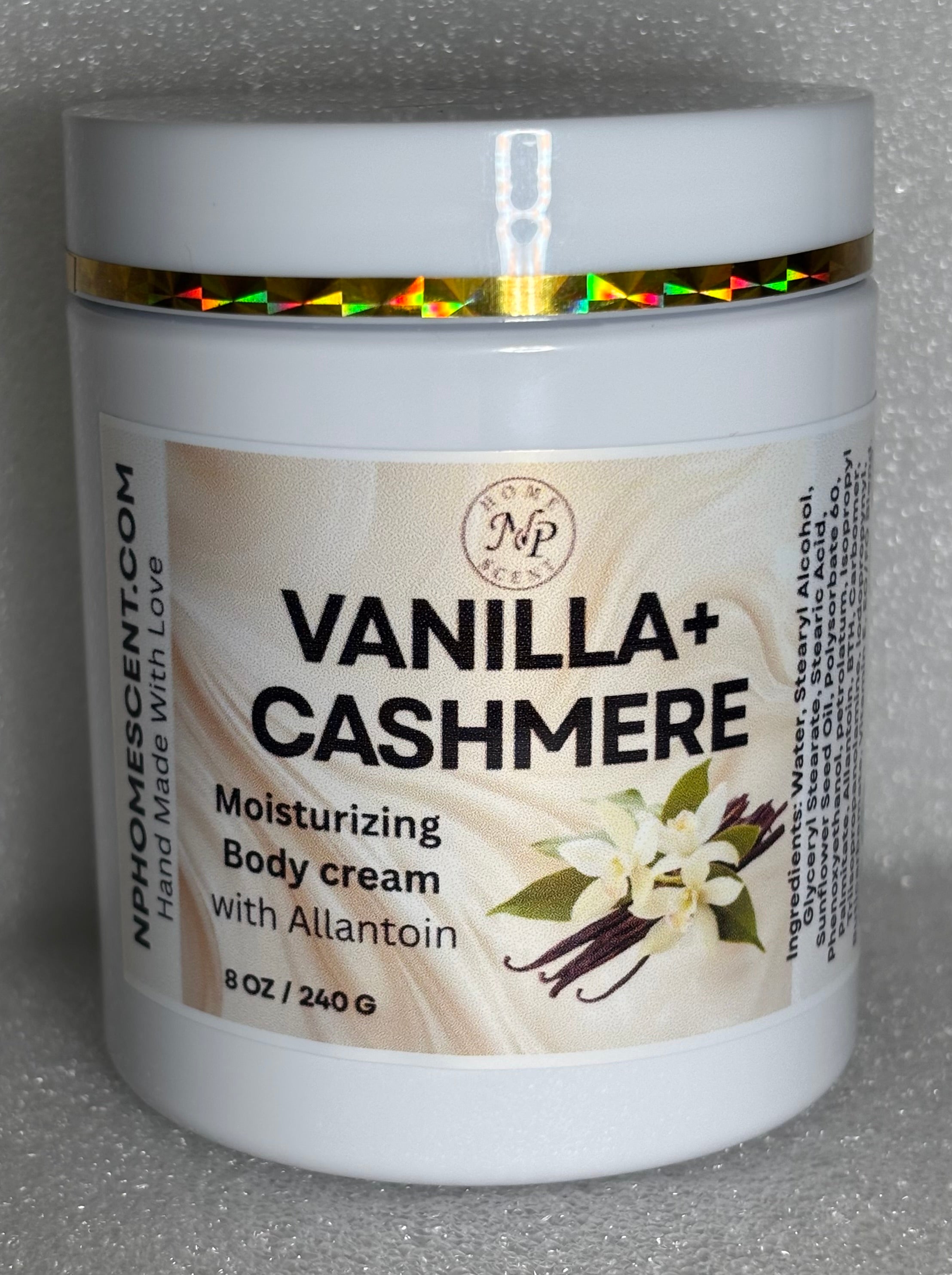 Vanilla +Cashmere Moisturizing Body Cream With Allantoin