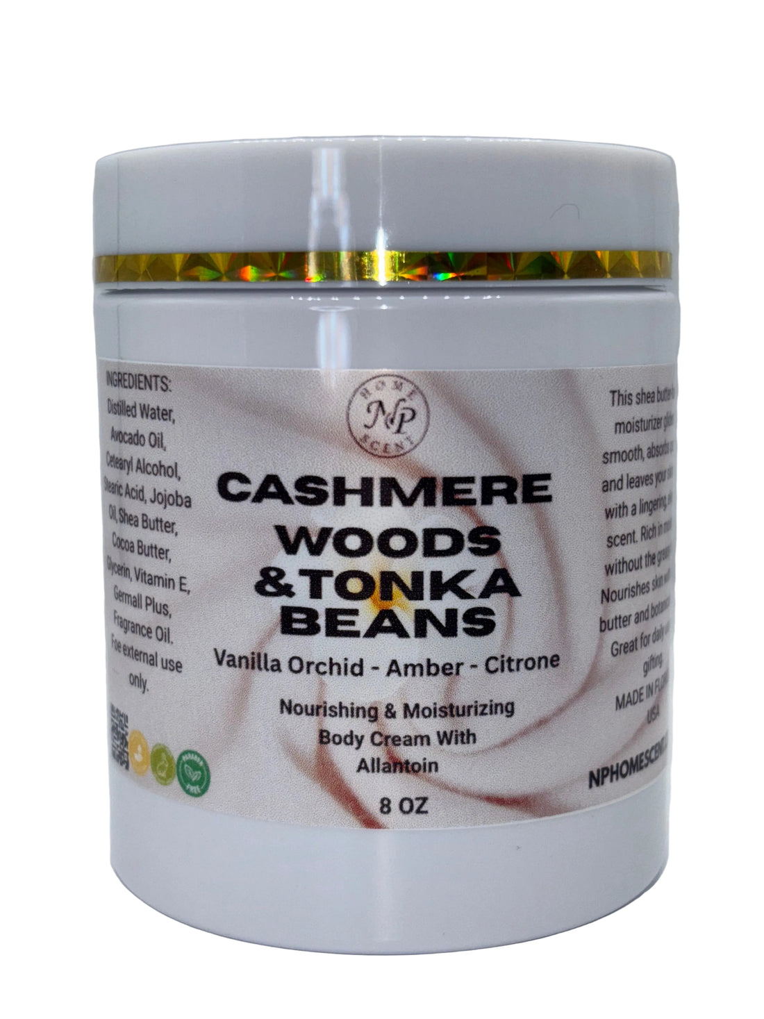 Cashmere Woods &amp; Tonka Beans Body Cream With Allantoin