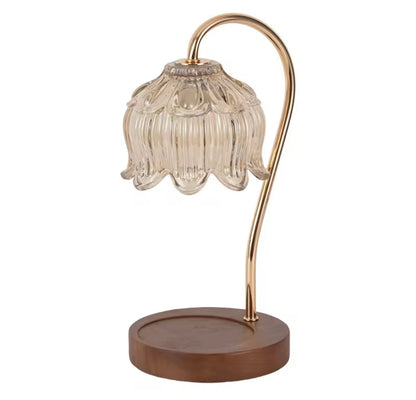 Lotus Flower Candle Warmer Lamp, Dimmable, with Timer