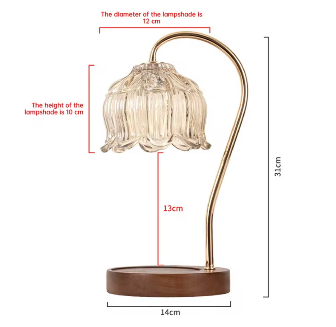 Lotus Flower Candle Warmer Lamp, Dimmable, with Timer